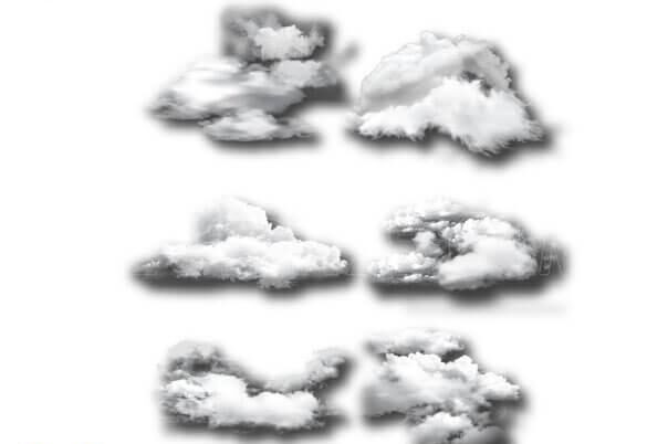 تصویر PNG شده ابر سفید