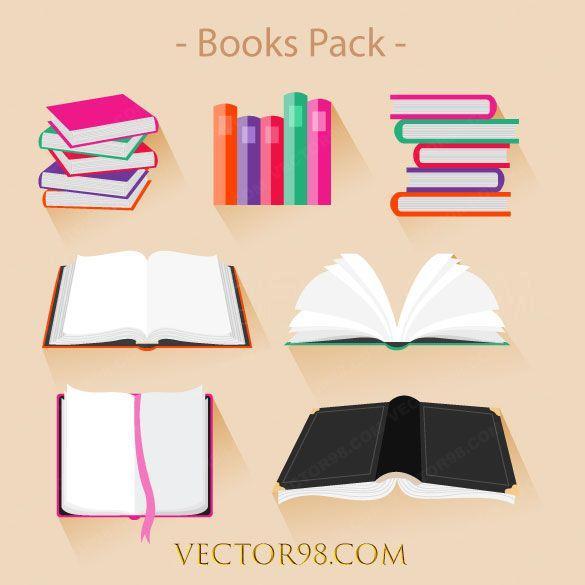 وکتور کتاب - دانلود رایگان مجموعه وکتور کتاب - وکتور کارتونی کتاب ...