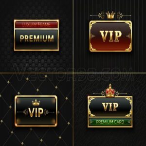 وکتور نشان های طلایی VIP