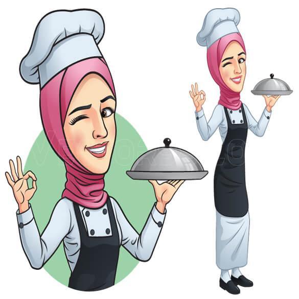 لوگو رستوران زن مسلمان