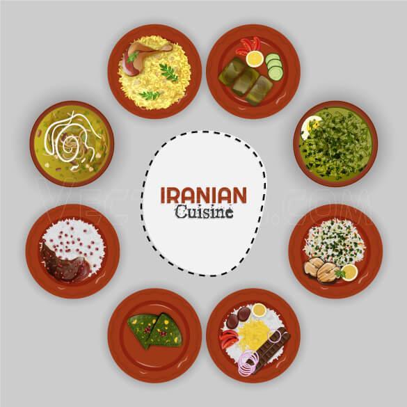 وکتور غذاهای ایرانی